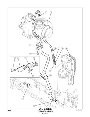 Conduites d'huile du turbo 9100341