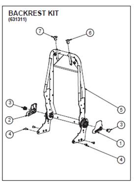 Siège 3000 HIGHT END, assemblage 9991092