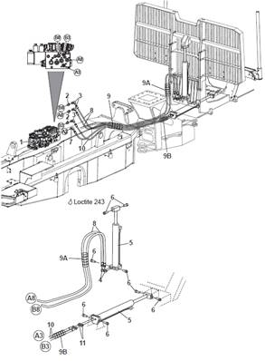 Grille amovible, conduites hydrauliques 9991531