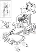 Moteur d'avancement avant MSE08, conduites hydrauliques 9991688S2