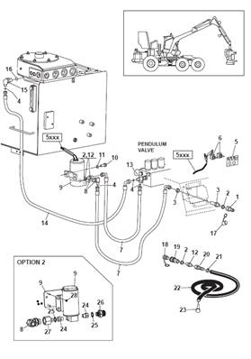 Pompe remplissage hydraulique et carburant, montage 9991733