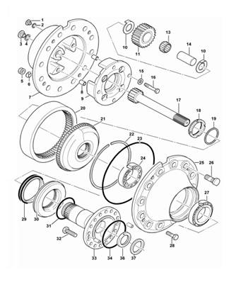 Bogie, réducteur 9992729S2
