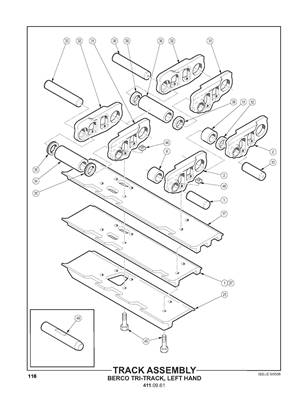 Assemblage des chenilles, maillon rapide gauche Tri-Track 4110961