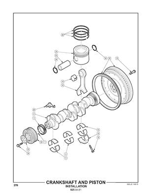 Vilebrequin et piston, installation 9250481