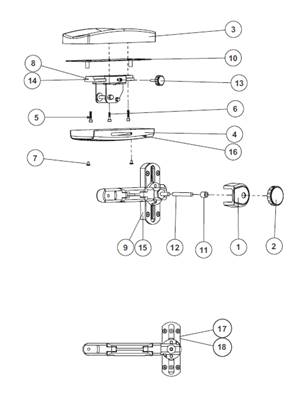 Siège 7000, accoudoirs 7033578-79