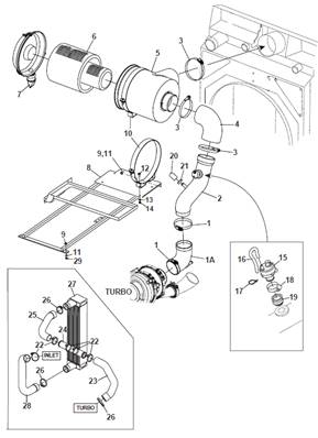 Filtration d'air du moteur, montage 9991511