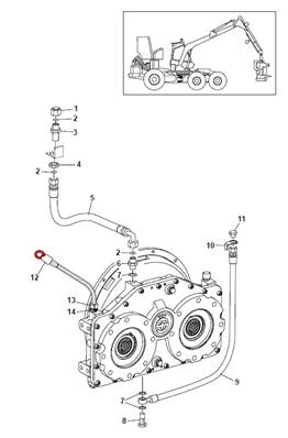 Boite de répartition, conduites hydrauliques 9992054