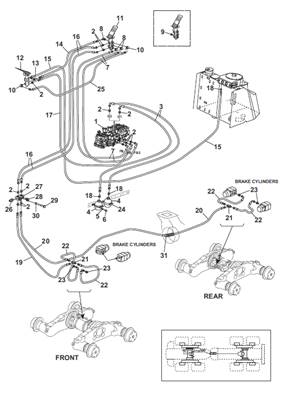 Freins de service, conduites hydrauliques 9992409