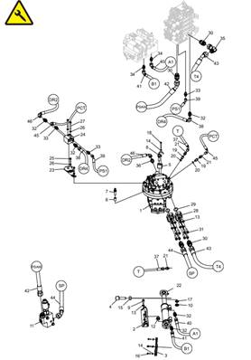 Hydraulique de l'unité de scie 318 F12-30 LM043572