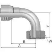 Embout à sertir PARKER L 12 - 90° - Série 48 1CF48-12-4