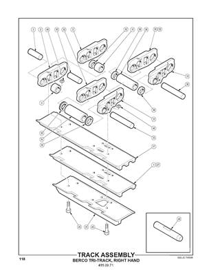 Assemblage des chenilles, maillon rapide droit Tri-Track 4110971