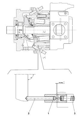 Pompe hydraulique tête abattage, valve de commande 7032914