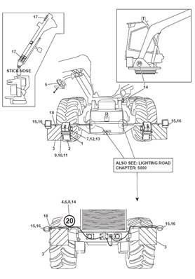 Kit éclairage pour route, montage 9991793