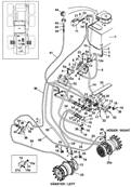 Moteur d'avancement arrire,conduites hydrauliques 9992216S2