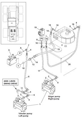 Pompe de transmission, conduites hydrauliques 9992220