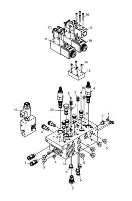 Distributeur  gauche, assemblage LM018536