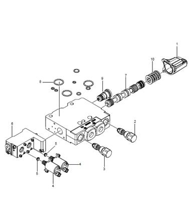 Section hydraulique pour l'entraînement des rouleaux s02 LM61421501