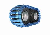 Paire de tracks bluetrack flow wide 26mm 2x2 pour 710/45 Pewag 952922X2