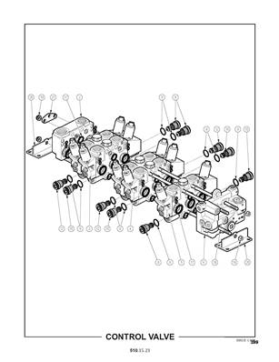 Distributeur hydraulique de pince, lame et simple arche 5101521