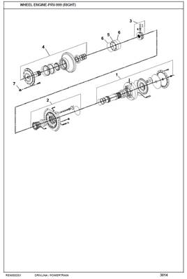 Moteur d'avancement arrière, assemblage 7000799