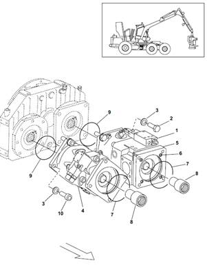 Pompes hydrauliques, montage 9900095