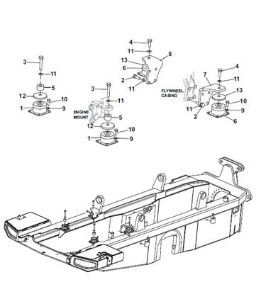 Support moteur, montage 9902876