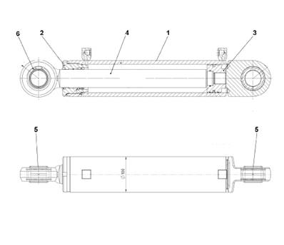 Vérin blocage d'oscillation, assemblage 9991200