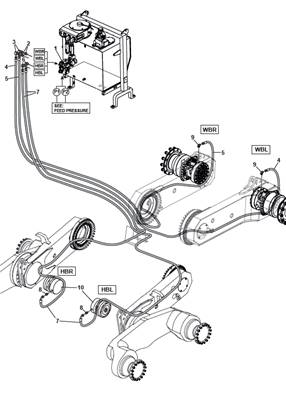 Freins de service, conduites hydraulique 9991708