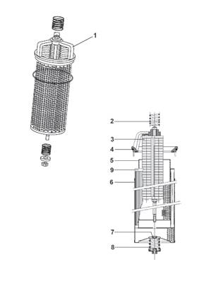 Réservoir hydraulique, filtration 9992454