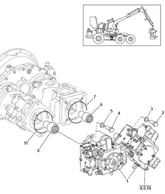 Pompes hydrauliques, montage 9992717