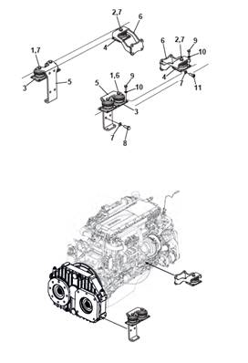 Support moteur, montage 9992902