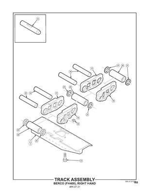 Assemblage des chenilles, maillon rapide droit FH400 4110731