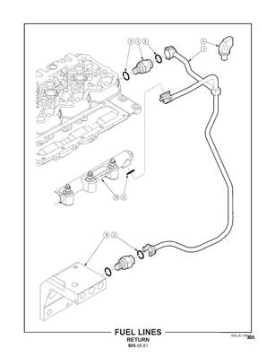 Conduites de carburant, retour 9050581