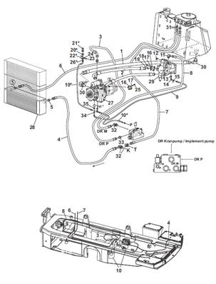 Transmission , conduites hydrauliques 9902918