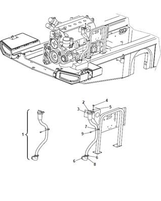 Goulotte remplissage huile moteur, assemblage 9991152