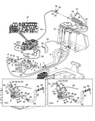 Pompe de grue, conduites hydrauliques 9991314