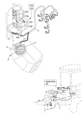 Faisceau des berces hydrauliques, montage 9991657