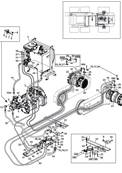 Moteur d'avancement arrire,conduites hydrauliques 9991694S2