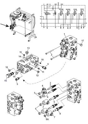 Transmission, vanne hydraulique basse pression 9991696