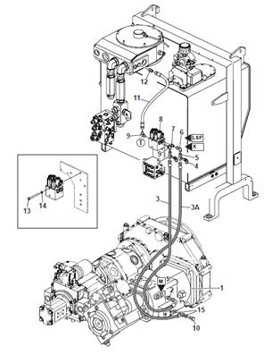 Pompe hydraulique tête abattage, valve de commande 9992735