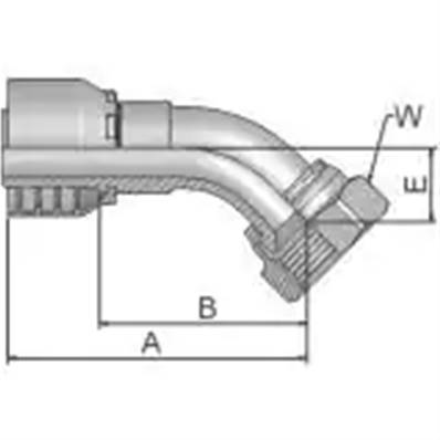 Embout à sertir PARKER JIC 1 5/8 - 45° - Série 48