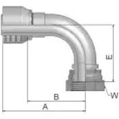 Embout à sertir PARKER BSP 3/8 - 90° - Série 48 1B248-6-6