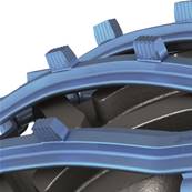 Paire de tracks bluetrack duro 26mm 1x1 pour 600/50 Pewag 759961X1