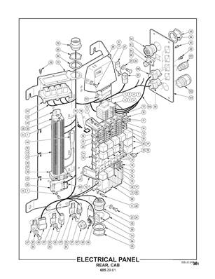 Panneau électrique arrière, Cabine 6052961