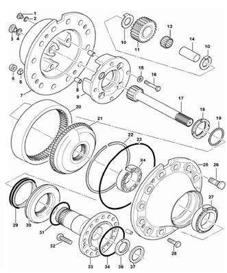 Bogie, réducteur 7032888