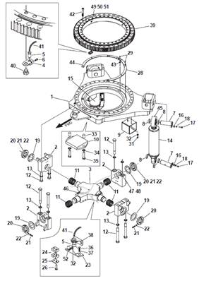 Plaque d'oscillation de tourelle 9990013