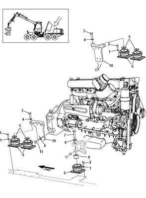 Support moteur, montage 9991140