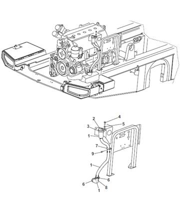 Goulotte remplissage huile moteur, assemblage 9991586