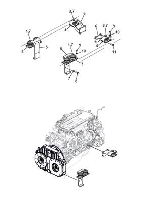 Supports moteur, montage 9991672