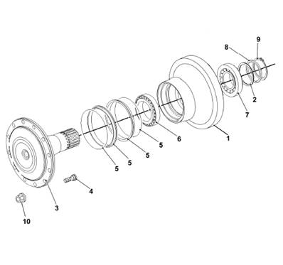 Moteur d'avancement arrière,roulements 9992710